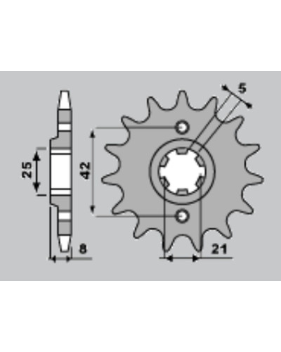 Jr передняя звезда 575 14 yamaha xt 600 '83-'86 (-1) (jtf575.14)