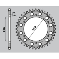 Pbr задня зірка 298 40 c45 honda ns 400r '85-'88, vfr 400r '86 (jtr298.40)* (ланцюг 530)