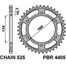 Pbr задняя звезда 4405 47 c45 honda cbr 600rr '03-'15, cbr 600f '01-'19, cbr 1000rr '17-'20 (jtr1307.47) (цепь 525)