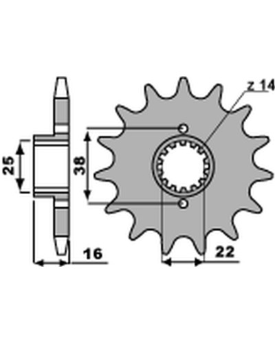 Pbr передняя звезда 490 13 18nc ducati monster 600/750/900 (jtf736.13) (цепь 520)