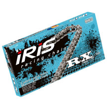 Iris ланцюг привідний 420 rx-140 (140-звено) без o-рингов (открытый + застёжка) серебряный (motocross do 85cc) (19,5kn)