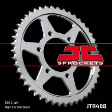 Jt задняя звезда 488 43 kawasaki zx750r, ninja, klz versys (12-) (48843jt) (цепь 530)