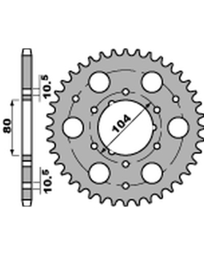 Pbr задняя звезда 4578 36 c45 polaris 250 trail boss/blazer '85-'04 (jtr1478.36) ( 478 36 jtr478.36) (цепь 520)