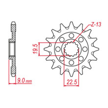 Grosskopf передняя звезда 2259 14 (2292 14) suzuki rmz 250 '13-'20 (+1) (jtf1442.14)