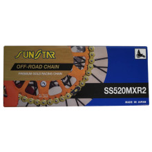 Sunstar цепь приводная 520mxr2-114g motocross do 500 ccm, золотая (38,4kn) (520ert3) открытая + застежка - ss520mxr1-114g - made in japan -