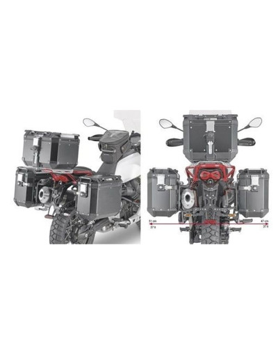 Kappa каркас для боковых кофров быстрого монтажа monokey cam side moto guzzi v85 tt '19-'22