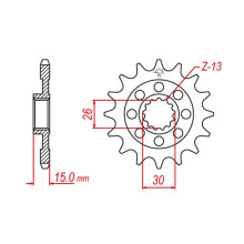 Cht передняя звезда 2198 17 bmw s1000rr '09-'15, s 1000r '13-'22, s 1000xr '14-'22, hp4 '13-'15 (jtf404.17) (цепь 585