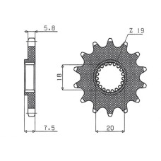 Sunstar передняя звезда 340 12 honda cr 125 '87-'03 (jtf326.12) (цепь 520) (34012jt)