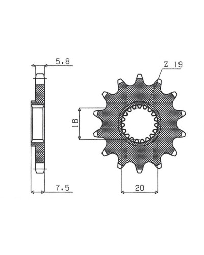 Sunstar передняя звезда 340 12 honda cr 125 '87-'03 (jtf326.12) (цепь 520) (34012jt)
