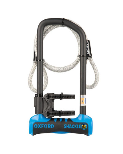 Oxford протикрадіжний замок u-lock shackle 14 pro, розмір 320 × 177 мм, синій