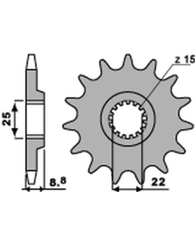 Pbr передняя звезда 1248 14 ktm sx/exc '91-'25 (jtf1901.14) (цепь 520) (124814jt)