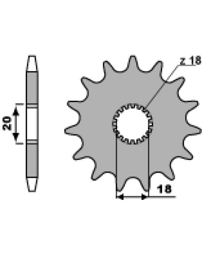Pbr передня зірка 426 12 18nc (ланцюг 428)