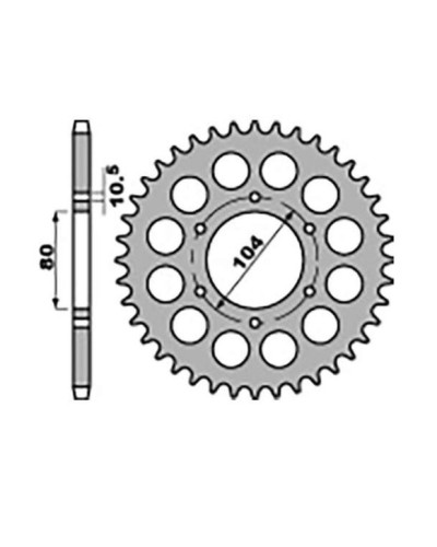 Jr задняя звезда 501 33 kawasaki z 750 c 80-87, gpz 1100 81-85 (цепь 630)