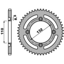Pbr задня зірка 4486 49 c45 ktm sx 85 04-'24 (ланцюг 428) (jtr895.49)