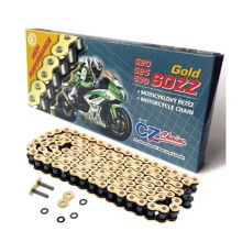 Cz цепь приводная 525 sdzz (106 звено) active ring (x-ring) золотой для 1200 ccm (46,2 kn) + прессованная заглушка