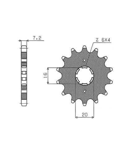 Sunstar передняя звезда 263 13 suzuki rm 80/85, yamaha xt 125 r/x (jtf1263.13) (цепь 428) (26313jt)