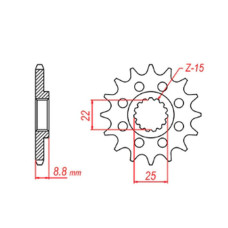 Mtx parts передня зірка 1248 14 ktm sx/exc '91-'22 (jtf1901.14) (ланцюг 520)
