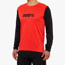 100% mtb велосипедная футболка ridecamp red/black цвет красный/черный размер m