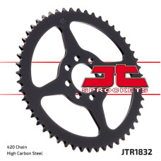 Jt задняя звезда 4461 52 yamaha dt 50r '99-'02 (446152jt) (цепь 420) 832 52 (jtr832.52)