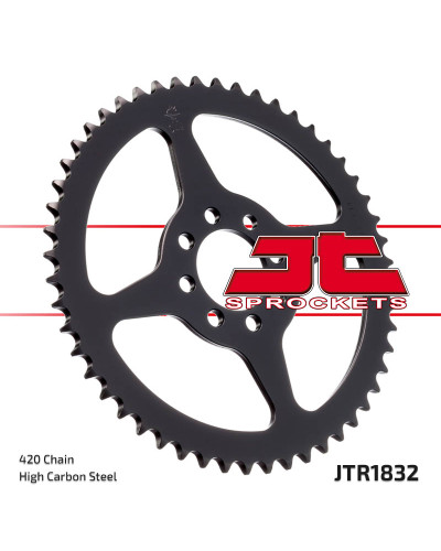 Jt задняя звезда 4461 52 yamaha dt 50r '99-'02 (446152jt) (цепь 420) 832 52 (jtr832.52)