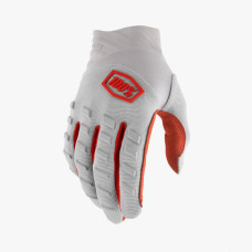 100% рукавиці cross/enduro airmatic silver колір сірий/червоний розмір m