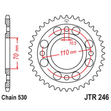 Jt задняя звезда 246 35 honda cm 400t '79-'81 (nc01 )(24635jt) (цепь530)