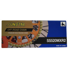 Sunstar цепь приводная 520mxr2-116g motocross do 500 ccm, золотая (38,4kn) (520ert3) открытая + застежка - ss520mxr1-116g - made in japan -