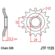 Jt передня зірка 405 17 aprilia 600 '85-'87 (40517jt) (ланцюг 520)