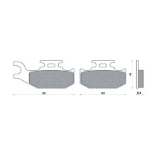 Brenta тормозные колодки kh414 / kh317 (золотые) (толщина 8,4mm) (ft 4111)