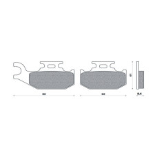 Brenta гальмівні колодки kh414 / kh317  (золоті) ( товщина 8,4mm ) (ft 4111)