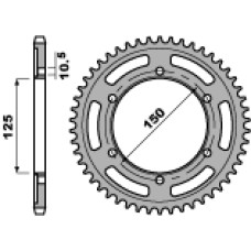 Pbr задня зірка 445442c45 ktm 950/990/1190 adventure / r lc8 03-13 (jtr899.42) (ланцюг 525)