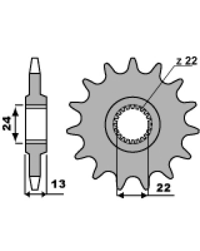 Pbr передняя звезда 3800 16 18nc aprilia pegaso 650 (98-00) (цепь 520)