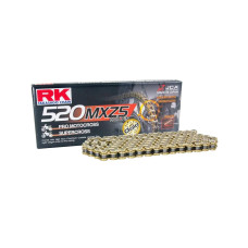 Rk цепь приводная (motocross) 520mxz5-120 застежка (cl) в наборе золотой (объем: do 500 ccm) (37,8 kn)