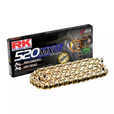 Rk цепь приводная (эндуро) gb520mxu-120 (uw-ring) заклепка (clf) в наборе золотой (объем: do 500 ccm) (35,6 kn)