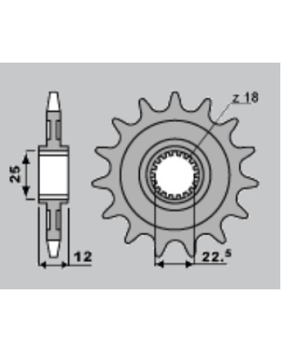 Pbr передня зірка 2266 11 gasgas 280/300 txt pro '04-'15