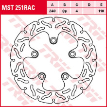 Trw zf тормозной диск зад kawasaki j 300 '14-'16, suzuki gsf 600/650/1200 bandit '94-'06, sv 650 '99-'02, gsx/f '98-'06, gsx-r '8 '89-'97, gsx 1300r hayabusa '99-'07,