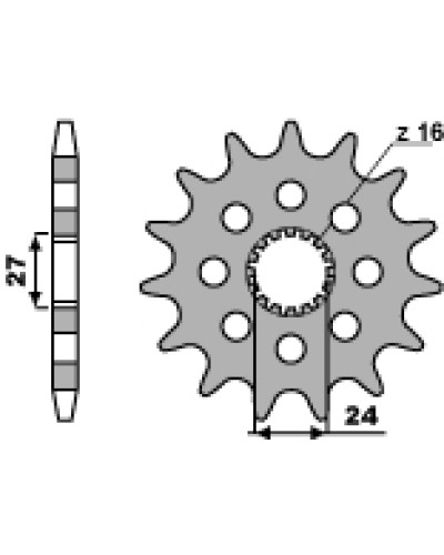 Pbr передня зірка 2190 15 18nc suzuki gsxr 1000 09-13 (-2) (ланцюг 530)