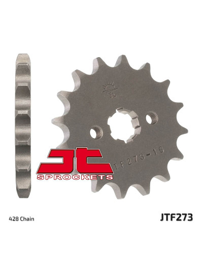 Jt передняя звезда 2166 13 kawasaki klx 125 '10-'14, klx 150 14-15 (216613jt) (цепь 428)