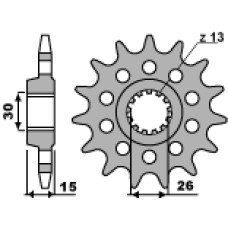 Pbr передняя звезда 2198 17 18nc bmw s 1000 rr 09-14 (jtf404.17) (цепь 525)