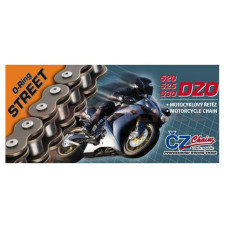 Cz цепь приводная 520 dzo (110 звено) o-ring bronze do 750 ccm (street) (35,6 kn) + прессованная заглушка