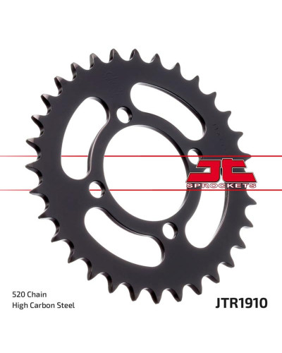 Jt задняя звезда 4394 32 aeon 125/180/190/220 '00-'09, yamaha yfa breeze '89-'04, yfm 125 grizzly '04-'12 (jtr1910.32) (цепь 52