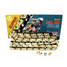 Cz цепь приводная 520 mx (102 звено) золотая (motocross) do 450 ccm (35,8 kn) + застежка