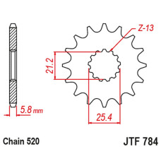 Jt передня зірка  benelli trk 702 / x euro 5 '23-'24 (ланцюг 520)