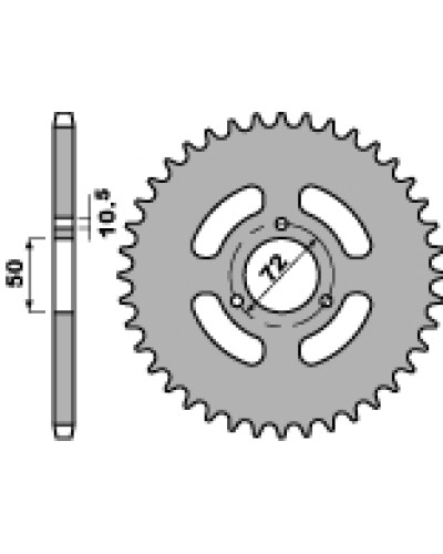 Pbr  задня зірка 251 47 f (ланцюг 420) (jtr216.47)