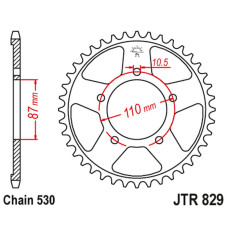Jt задня зірка 824 45 suzuki gsx 600f '92-97, gsx 750f '99-06, gsxr 750 '88-90 (82445jt) (ланцюг 530) 