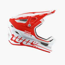 100%  mtb велосипедний шолом status topenga red/white білий колір/червоний розмір xl (61-62cm)