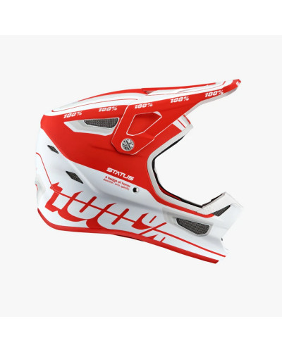 100%  mtb велосипедний шолом status topenga red/white білий колір/червоний розмір xl (61-62cm)