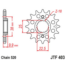 Jt передняя звезда 2200 13 bmw g 450 x '08-11', husqvarna 449/511 tc/te/sm '11-12' (220013jt) (цепь 520)