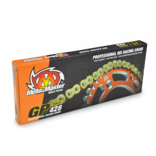 Moto-master цепь приводная gp-428 mx professional motocross racing chain без уплотнительных колец золотой (134 звена, застежка в наборе)