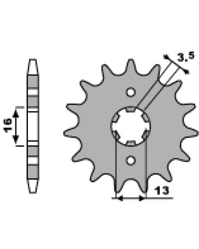 Pbr передняя звезда 563 11 18nc suzuki lt 50 (84-05) (цепь 420)